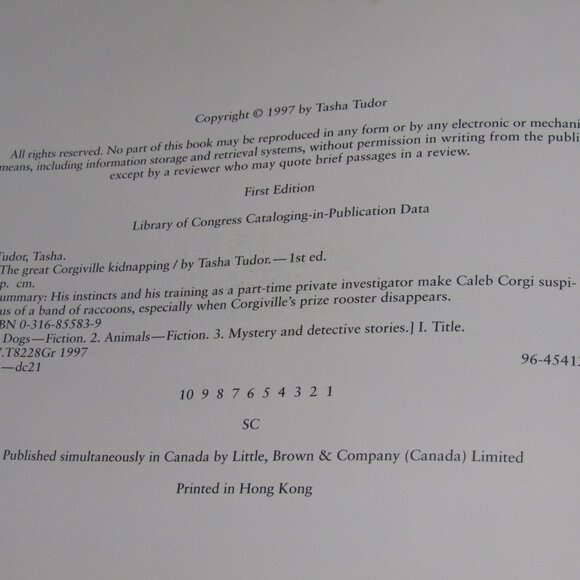 Tasha Tudor – The Great Corgiville Kidnapping (1997, First Edition, Hardcover - Picture 4 of 7